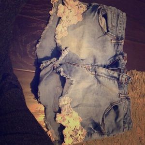 Denim shorts